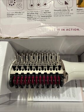 Shark HT202 SmoothStyle Heated Comb + Blow Dryer Brush, Dual Mode All Hair Types